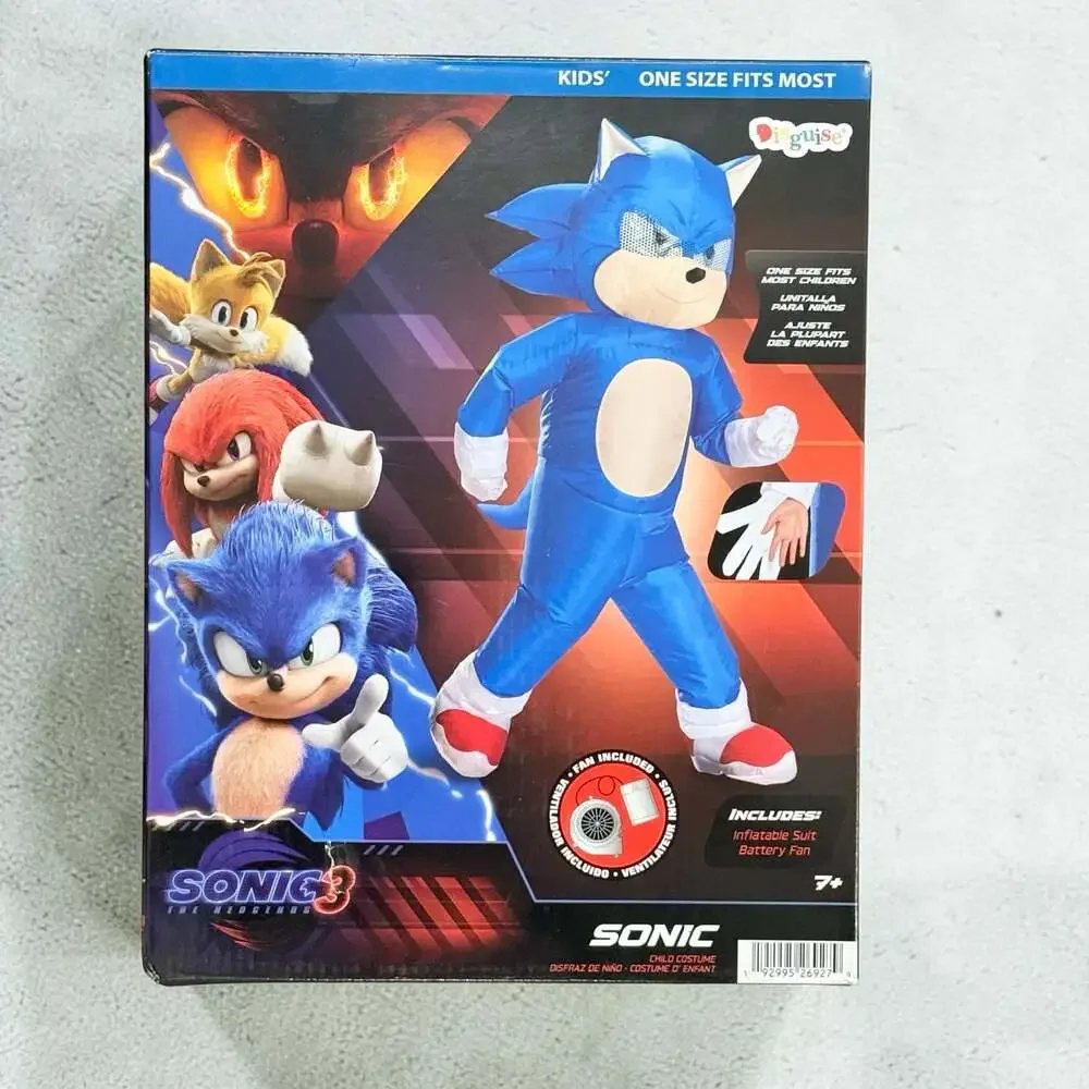 Disguise Sonic 3 The Hedgehog Kids Inflatable Costume One Size Fits Most
